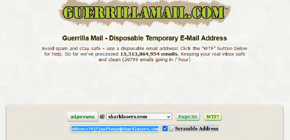 Guerilla Mail: to Send Untraceable Email